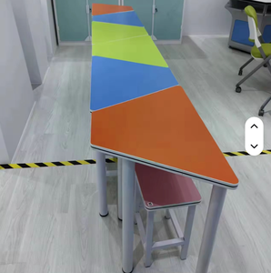 Hiện đại nối hình thang kim loại hội nghị bàn văn phòng bàn học dạy kèm lớp đọc phòng bàn - Product Image 5