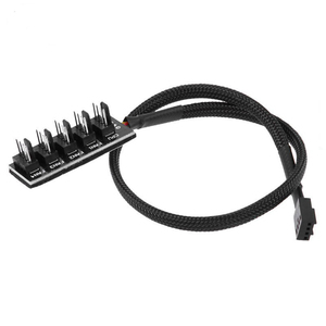 Computer PC Desktop CPU Chassis Fan 4PIN PWM HUB 1:5 3pin 4pin connettore ventola interfaccia espansa a 5 Bit connettore - Product Image 2