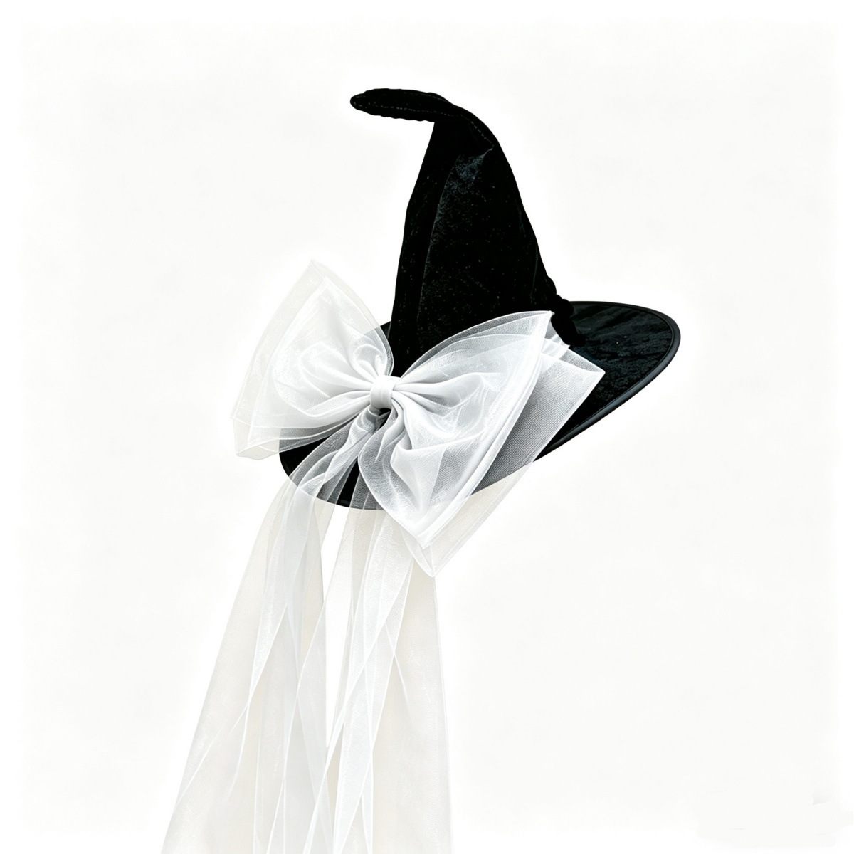 Black with white bow