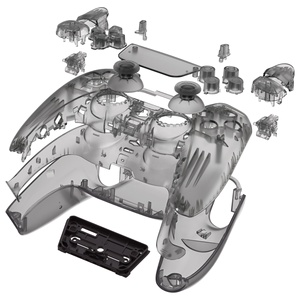 Für Ps5 Controller Full Shell mit Tasten Touchpad-Abdeckung, Clear Black Custom Ersatz Face plate Trim Shell Front Back Plate - Product Image 1