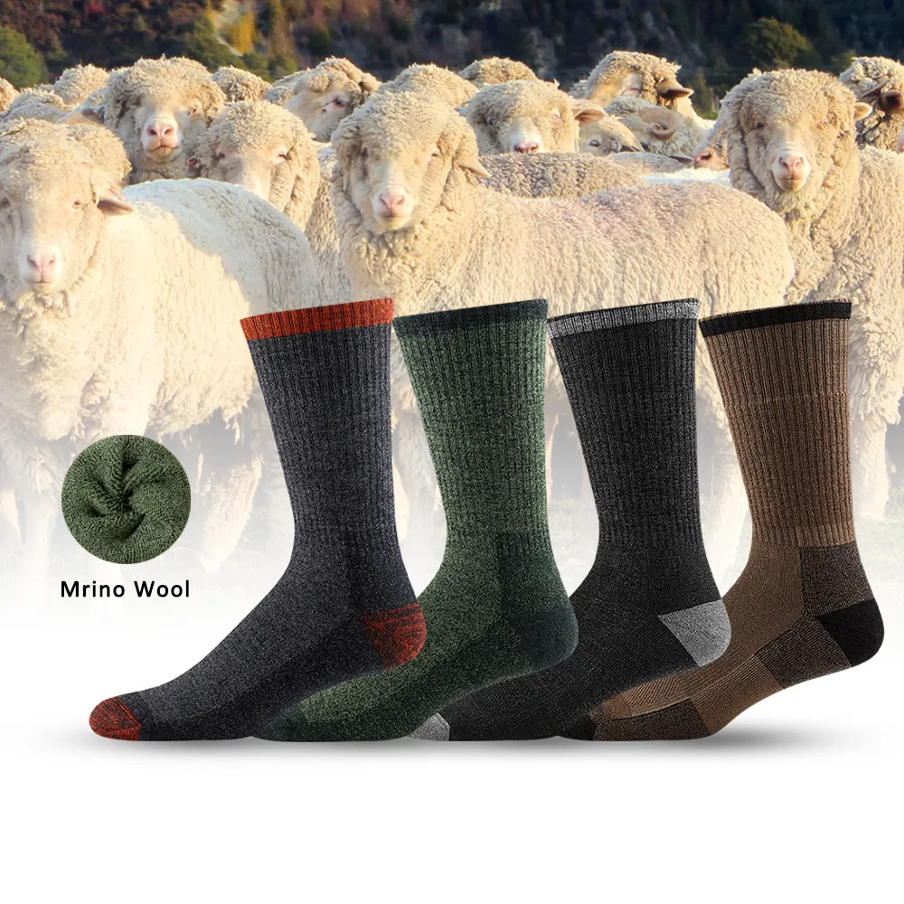 Роскошные качественные образцы шерстяных носков теплые махровые мужские термальные кашемировые шерстяные носки 100% мериносовая шерсть носки