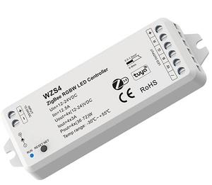 WZS4 ZIGBEE-PWM 4CH * 3A 12-24VDC Zigbee CCT CV led striscia di controllo - Product Image 1