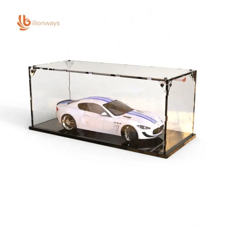 Vitrina acrílica para vehículos personalizados, 1/24, 1/32, 1/18, 1/43, 1/64, tren de remolque, modelo de coche de juguete fundido a presión