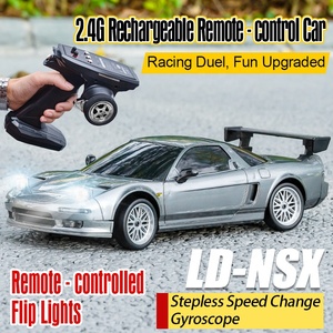 LDRC 1803 1/18 NSX RTR uzman seviye 2.4G orantılı ESP ESP Gyro Led ışıkları RC Drift araba yarışı araç modeli oyuncak RTR Metal - Product Image 6