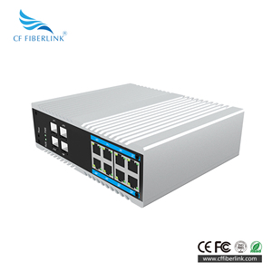 SNMP ve QoS yönetimi ile 12 Port endüstriyel Ethernet Fiber optik anahtar SFP Form faktörü 120km mesafe - Product Image 3