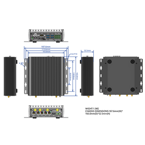 Jetson Orin NX Mini PC Ai Box Edge per la programmazione di automazione industriale di piccole schede di conversione del segnale Fanless moduli - Product Image 4