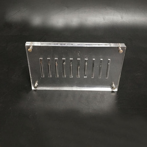 Fábrica Custom Round 10 Buracos Clear Acrílico Nail <span class=keywords><strong>Drill</strong></span> Bits Display Stand Block Acrílico Nail <span class=keywords><strong>Drill</strong></span> <span class=keywords><strong>Bit</strong></span> Holder para Nail Salon