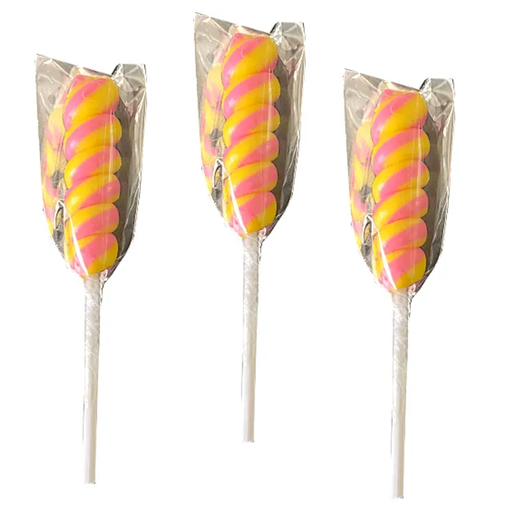 Sản xuất thủ công kích thước nhỏ Twist Lollipop trái cây cứng Lollipop các loại xoắn Lollipop