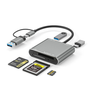 适用于Iphone 15 Pro/Max的Usb 3.0 5合1扩展坞多功能存储卡读卡器Usb-C至Tf Sd Xqd读卡器适配器 - Product Image 1