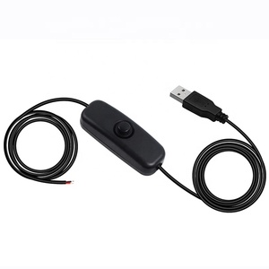 Interruttore a pulsante di fabbrica cavo di prolunga USB 2.0 di conversione dell'interruttore a pulsante a 2 Pin maschio a cc