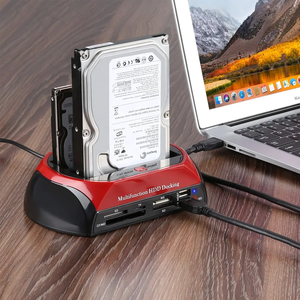 PSDA 2 IDE 1 SATA USB2.0 C型双外置硬盘驱动器2.5英寸3.5英寸扩展坞一触备份OTB集线器读取器 - Product Image 2