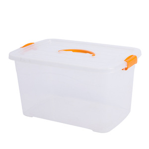 Caja de almacenamiento transparente HDPP, distribución logística, caja de plástico apilable, contenedores de almacenamiento para mudanza - Product Image 1