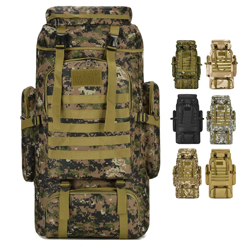 Groothandel Uniform Camouflage Nylon Pack Mochila Waterdichte Jacht Survival Outdoor Wandelen Camping Tactische Tas Rugzak