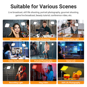 Luci Video a LED RGB dimmerabili faretto di illuminazione a uscita continua per YouTube Vlog Studio Shooting Light - Product Image 6