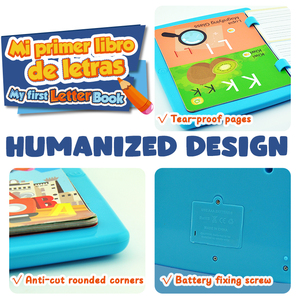 10 Button Reusable <strong>Spanish</strong> Learning Toys and Educational Books Children Dictionary in <strong>Spanish</strong> Book - Product Image 5
