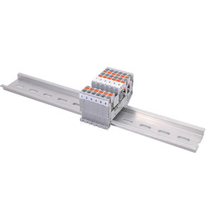 PT 2.5 Din Mounted Electrical <strong>Push</strong> in Wire <strong>Terminal</strong> <strong>Block</strong> PT2.5 Twin - Product Image 1