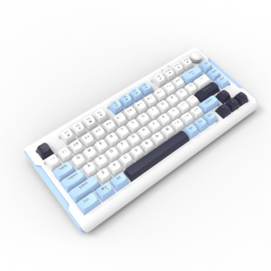 Logotipo personalizado 75% Gaming LED Teclado retroiluminado Tres modos 75% con ventana PC para oficina Acción mecánica Nuevo