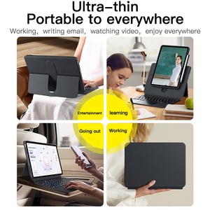 IFacemall Magic Keyboard with 360 Degree Rotating Keyboard Case for iPad Pro 12.9 Inch Air 13 2024 M2 Bluetoothsキーボードケース - Product Image 6