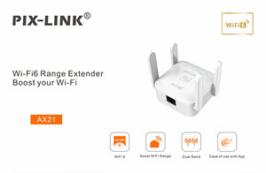 Pix-Link 2025 WiFi 6 AX1800 Dual Band 2.4GHz 5.8GHz ช่วง Extender 1800Mbps ไร้สาย Repeater AX21การเข้ารหัส WEP - Product Image 6