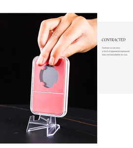 54mm * 35mm mini rõ ràng nhựa Giá vẽ đứng bóng chày thể thao thẻ đứng kinh doanh phân loại thẻ giá vẽ đứng - Product Image 4