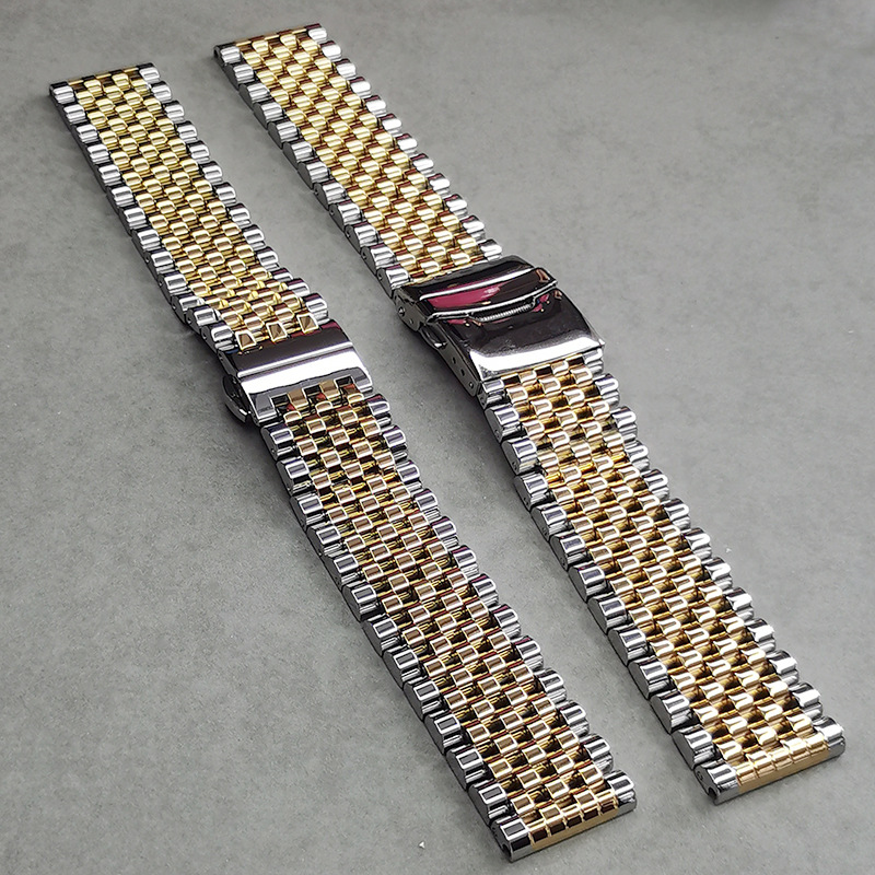 Silver gold polished + deployment clasp
