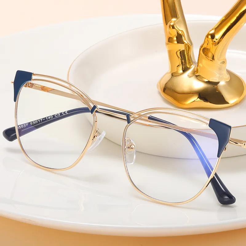 MS 95537 Новая Металлическая оправа для очков для всех типов лица, оправа для очков с защитой от синего света, китайские оптические очки UV400