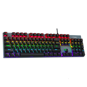T-Wolf T17 RGB Wired USB Mechanical <strong>Keyboard</strong> 104 Ergonomic Keys with Multimedia <strong>Function</strong> for Gaming <strong>Computer</strong> Fn Key Included