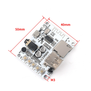 Módulo de placa receptora de audio Bluetooth inalámbrico de presalida reproducción de decodificación con tarjeta USB TF