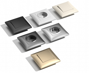 Günstige Preise Einfache Installation EU-Standard Kunststoff Material 2 Gang 2-Wege-Druckknopf Power Electric Home Light Wand schalter - Product Image 1