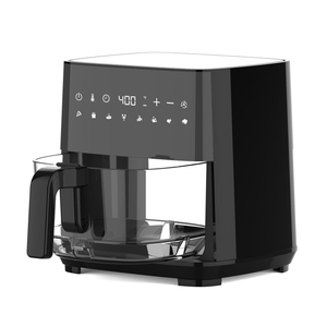 4.5-Quart <strong>Digital</strong> Air Fryer with Glass Basket, Adjustable <strong>Temperature</strong>, LED Touch Panel Control, One-Touch Oil Free Cook Presets - Product Image 2