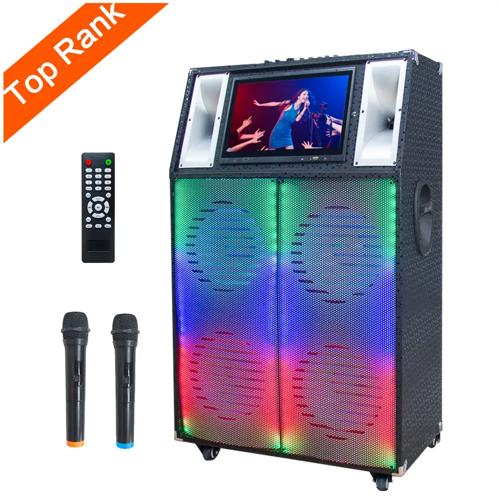 Amplificadores de som de alta potência 2200w, equipamento de som com display, wifi, touch screen, usb, portátil, alto-falante led