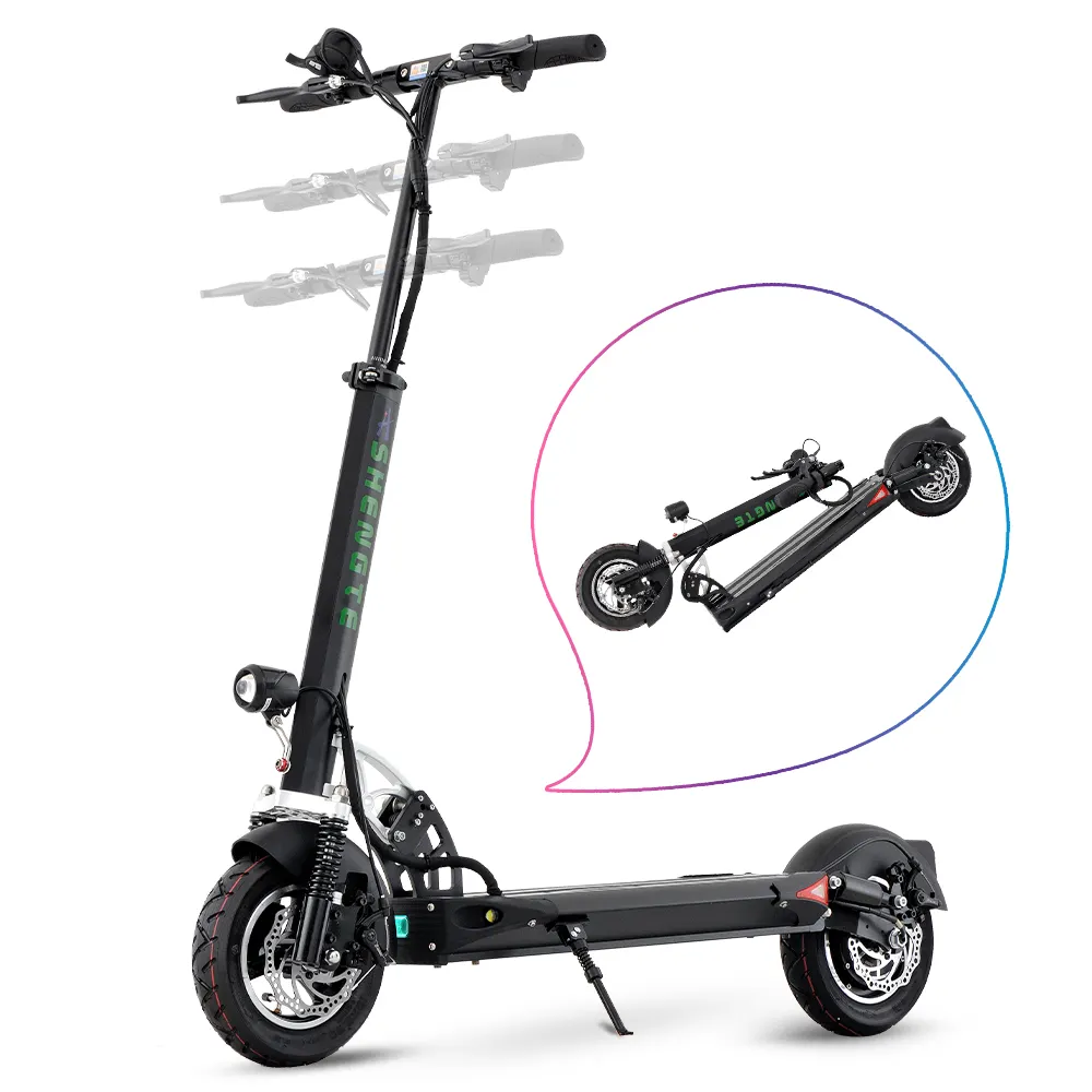 Elektrische Opvouwbare Scooter Lange Afstand 10Inch 2 Wiel Opvouwbare E-Scooters Voor Volwassenen 150Kg Maximale Belasting