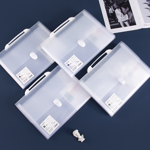 ถุงพลาสติกหีบเพลงแบบพกพา251042สำหรับเอกสารนักเรียนความจุขนาดใหญ่จัดเก็บอย่างยั่งยืนพร้อมฟังก์ชั่นคัดแยกกระดาษ - Product Image 2