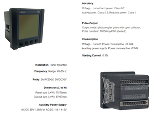 Acrel APM serisi APM510 üç fazlı çok fonksiyonlu akıllı ağ izleme enerji yönetimi gücü Panel metre - Product Image 3