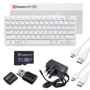 <strong>Raspberry</strong> <strong>Pi</strong> 500 US Development Board <strong>with</strong> <strong>Keyboard</strong> Power Adapter 32GB Memory Card SC123 Linux Personal Computer Basic Kit