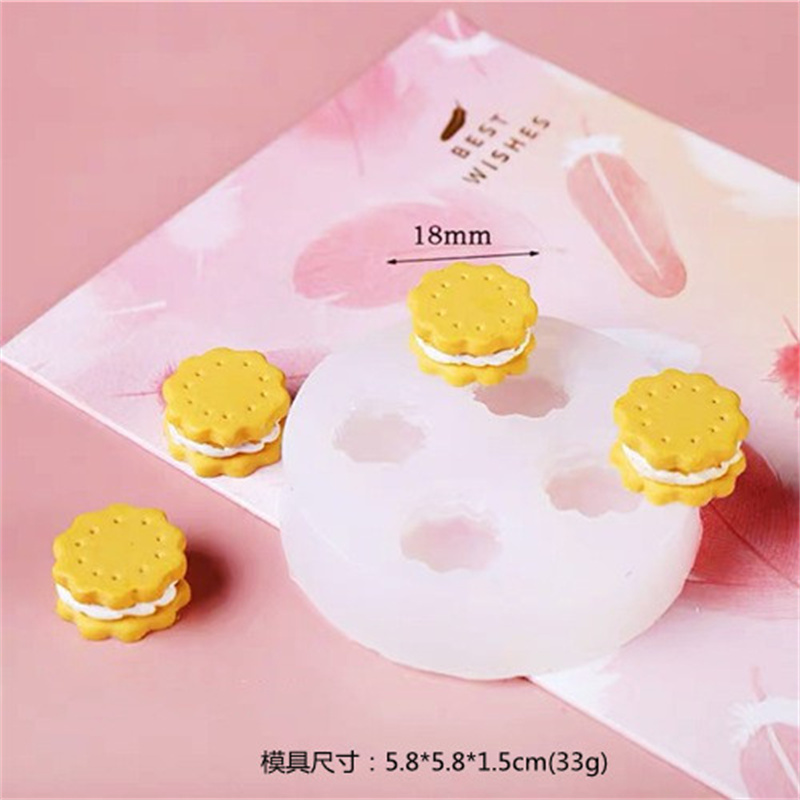 Biscuits sandwich blancs à 4 cavités