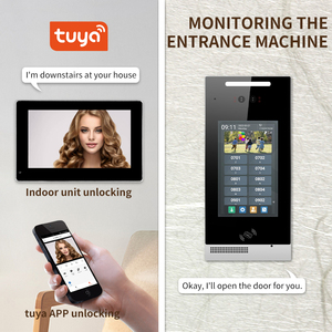 Venta caliente Android 8 pulgadas pantalla táctil Tuya <span class=keywords><strong>IP</strong></span> intercomunicador Video puerta teléfono apartamento timbre con cable sistema de intercomunicación de vídeo - Product Image 4