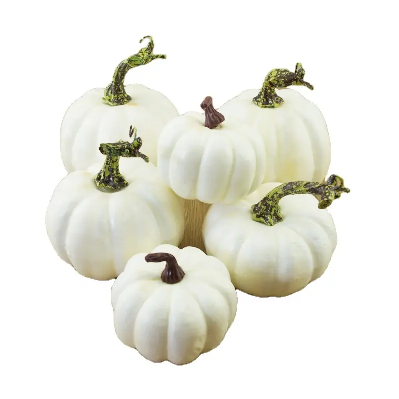 Calabaza de poliestireno EPS, Burbuja de poliestireno, artesanal, decoración, espuma blanca, calabaza de Halloween