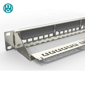 Accept OEM Silver Color LAN Multimedia Power Over Ethernet Modular 1U UTP 24 Port Unloaded <strong>Patch</strong> <strong>Panel</strong> <strong>with</strong> Large Label - Product Image 4