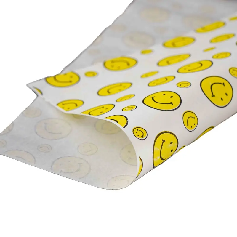 Derun Fabriek Leverancier Pe Kleur Bedrukt Voedsel Wrapper Aangepaste Sandwich Inpakpapier