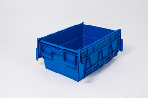 51Lプラスチック製ソリッドボックス蓋ネスティングスタッキングクレートコンテナ移動用 - Product Image 5