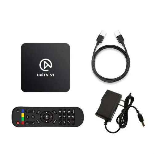 작은 새로운 디자인 오리지널 4k IPTV 브라질 포르투갈어 UniTV-S1 셋톱 박스