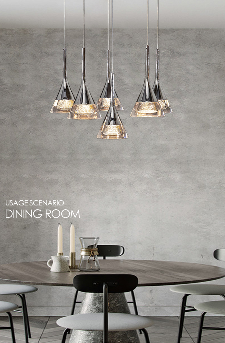 Zun Design Factory Price luxury decorative pendant lighting modern nordic design crystal indoor Kitchen led pendant lights