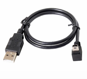 สาย USB USB2.0ตัวผู้ไปยัง mini USB สายชาร์จและซิงค์ข้อมูล90องศาสำหรับกล้องติดรถยนต์ GPS Canon - Product Image 2