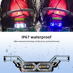 Strobe flaş uyarı fren kuyruk işık dur yanıp sönen rgb acil 12V motosiklet lambası fren lambası motosiklet led ışık - Product Image 6