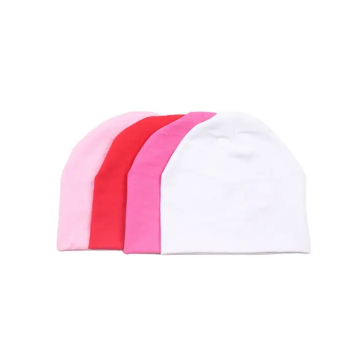 Chapeau d'hôpital pour nouveau-né, couleur unie, pour bébé garçon et fille, bonnet de couchage en coton doux, vente en gros