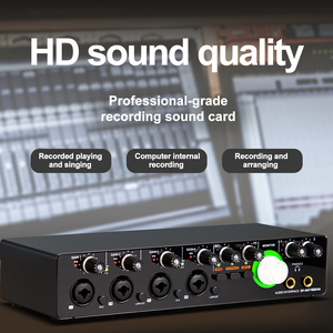 MD44 Professional 4 <strong>Input</strong> and 2 Output 24Bit 192Hkz Mini Usb <strong>Audio</strong> <strong>Interface</strong> 4 Channel USB Sound Card for Live Recording - Product Image 3