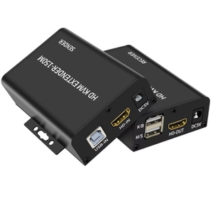 HDMI KVM扩展器通过5/6类以太网电缆连接到150M 1080P HDMI USB RJ45局域网扩展器支持键盘鼠标扩展传输 - Product Image 1