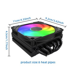 Ventilador de refrigeración de CPU de alto rendimiento HP450V6 150W 92 mm con control PWM para Intel/AMD Sockets Silent PC Case Fan - Product Image 3