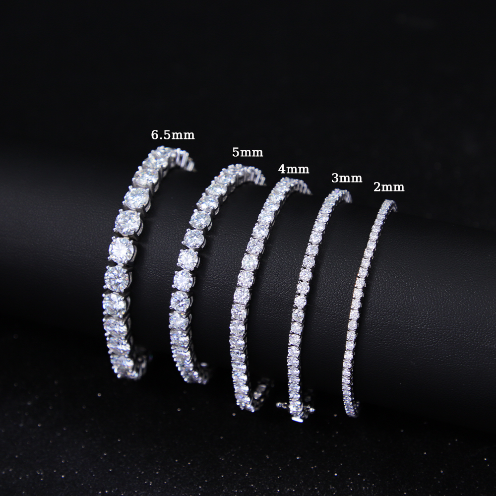 925 Silver-2mm Moissanite